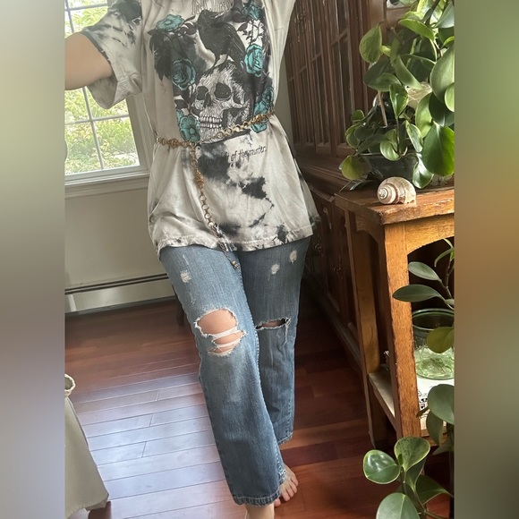 1940's Rare Hollycraft Regency Hollywood Gold Tone Metal Chain Belt - Picture 5 of 14